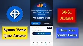 Thumbnail: Syntax Verse quiz answers today | August 30 Syntax Verse quiz answer | Syntax Verse quiz today