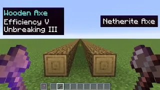 Thumbnail: efficiency V wooden Axe vs Netherit Axe                        @Alexa_Real