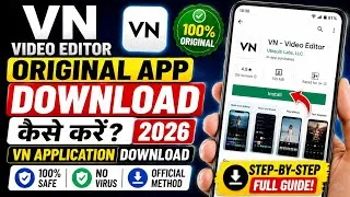 Thumbnail: VN Video Editor Original Apps Download Kaise Kare 2026 | VN Aplication Download Kaise Karen