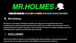 Thumbnail: Testing a Hacking OSINT tool failed Part1 !!!  Mr.Holmes