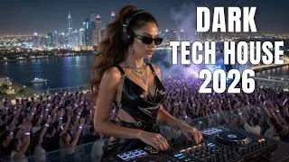 Thumbnail: Dark Tech House 2026 🔥 Rooftop Night Festival | Heavy Bass DJ Set