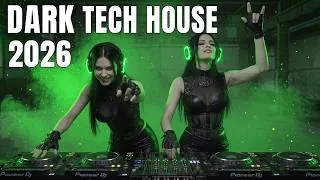 Thumbnail: Dark Tech House 2026 | Neon Green Warehouse Rave | Heavy Bass DJ Set