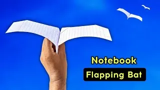 Thumbnail: Notebook Flapping Bat 🦇 | Easy Paper Bat That Flaps Its Wings | DIY Flying Paper Toy