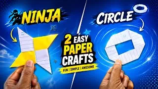 Thumbnail: 2 Easy Paper flying 🔥 Ninja Star & Flying Paper Circle Tutorial, returnable flying toy