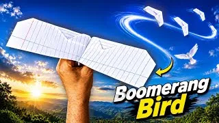 Thumbnail: Boomerang Bird Paper Plane 🪃🐦 | Easy Paper Glider That Comes Back!, best flying paper plane 