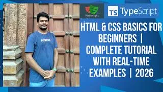 Thumbnail: HTML & CSS Basics for Beginners | Complete Tutorial with Real-Time Examples | 2026