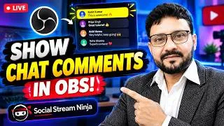 Thumbnail: How to Highlight & Display Chat Comments in OBS Live Stream | Social Stream Ninja OBS Tutorial