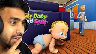 Thumbnail: Can I Survive 24 Hours Hiding in Naughty Baby Hide & Seek? || Techno Gamerz