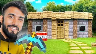 Thumbnail: I BUILT A MINECRAFT HOUSE IN REAL LIFE
