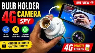 Thumbnail: 4G Bulb Holder Spy Camera 😱 #bulbholdercamera #gadgets #howto #diy 