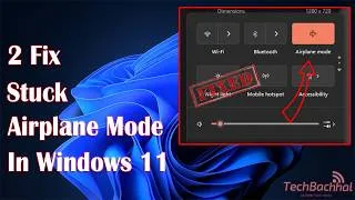 Thumbnail: ✅100% Fixed - Windows 10/11 Stuck in Airplane Mode [2 Ways 2026]