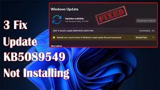 Thumbnail: Fix 2026-05 Security Update KB5089549(OS Builds 26200.8457 and 26100.8457) Not Installing Windows 11