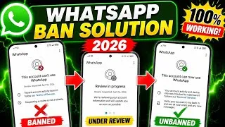Thumbnail: WhatsApp Unban Kaise Kare 2026 ✅ | This account can't use WhatsApp Problem New Solution 2026