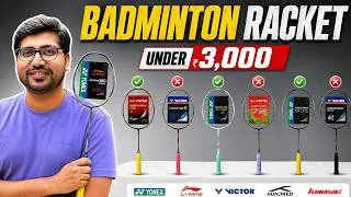 Thumbnail: STOP 🛑Best Badminton Racket under ₹3000 in India 2026🏸 Best Rackets for Beginners & Intermediate