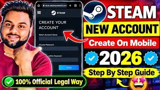 Thumbnail: How to Create Steam Account on Mobile | Steam Account Kaise Banaye & Login Kaise Kare