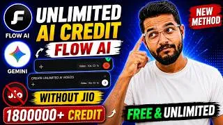 Thumbnail: Google Flow Unlimited Credits FREE 🔥 Google Flow AI Free में कैसे चलाएं | Veo 3.1 FREE