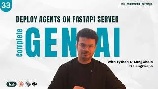 Thumbnail: #33 Deploy Your AI Agent with FastAPI + LangSmith Studio + LangServe (Full Tutorial) #langchain