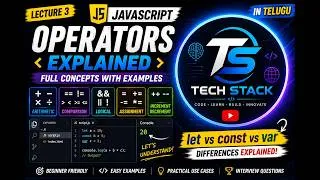 Thumbnail: JavaScript Operators in Telugu | Arithmetic, Comparison & Logical Operators | JS Course #3dprinting