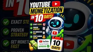Thumbnail: From 0 to YouTube Monetization in 10 Days: Exact Strategy