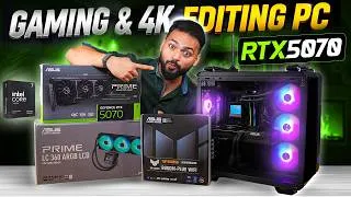 Thumbnail: Gaming PC Build 🚀 | RTX 5070 + Intel Core Ultra 7 ⚡ | 4K Gaming & Editing PC🔥