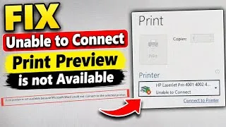 Thumbnail: How to fix Print preview is not available because Microsoft couldn't connect to the selected Printer