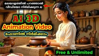 Thumbnail: AI ഉപയോഗിച്ച് ഫ്രീയായി Trending 3D Animation Video  നിർമിക്കാം | AI 3D Ghibli Style Video Making