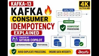 Thumbnail: KAFKA-13: Kafka Consumer Idempotency Explained - Duplicate Messages, PostgreSQL - Telugu