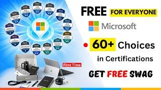 Thumbnail: New Microsoft Event Provides 60+ Certification Choices and Free Swags ||  Get Microsoft Swag in 2026