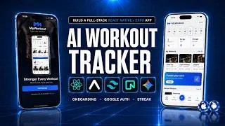 Thumbnail: Build an AI Workout Tracker Mobile App | React Native, Expo, Better Auth, Neon & Gemini
