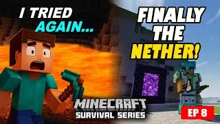 Thumbnail: I Finally Entered the Nether… And It Was CRAZY! 🔥