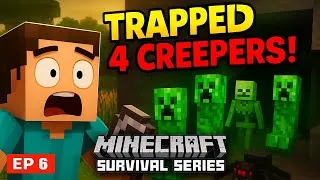 Thumbnail: 4 Creepers Attacked Me at Once… I Barely Survived! 🔥
