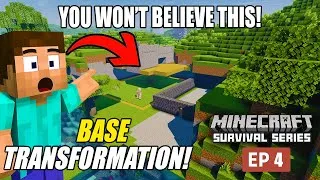 Thumbnail: My Base Transformation Will Shock You! | Minecraft Survival Series Ep.4