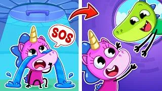 Thumbnail: Help! Mimi Fell into a Manhole! | Don’t Play on the Manhole Cover | Outdoor Safety Tips | Teeny Mimi