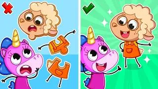 Thumbnail: Body Puzzle Mission! | Let’s Match the Pieces 🧩 Funny Kids Cartoon | Teeny Mimi🦄