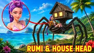 Thumbnail: RUMI Meets HOUSE HEAD on a Tropical Island! Giant Spider House Mystery