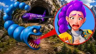 Thumbnail: My DRONE RECORDED: RUMI Found a GIANT BLUE WORM MONSTER near the HUNTRIX PLANE?!