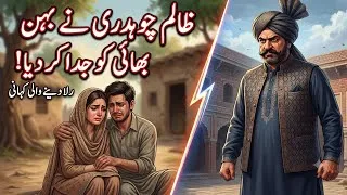 Thumbnail: Zalim Chodhry Ka Zulm Aur Bichre Behen Bhai | Emotional Urdu Story