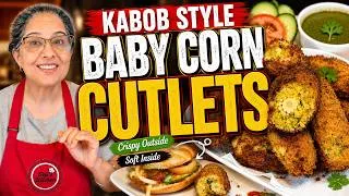 Thumbnail: Kabob Style Baby Corn  Cutlets | Crispy Outside, Soft & Delicious Inside | Easy Party Snack Recipe
