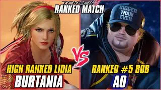 Thumbnail: TEKKEN 8 -BURTANIA (High Ranked Lidia) vs AO (Ranked #5 Bob) | T8 RANKED MATCHES