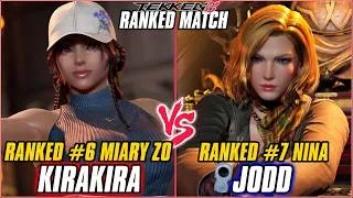 Thumbnail: TEKKEN 8 -  KIRAKIRA (Ranked #6 Miary Zo) vs JODD (Ranked #7 Nina) | T8 RANKED GAMEPLAY