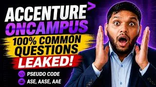 Thumbnail: 100% Common Pseudo Code? #Accenture On-campus Technical Assessment 2026 Real  questions & Answers