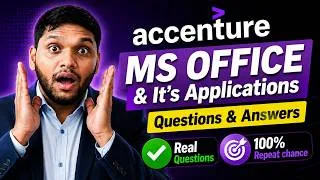 Thumbnail: Can you? #Accenture On-campus 2026 Real MS OFFICE & IT'S APPLICATIONS questions & Answers