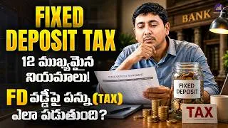 Thumbnail: FD పై ట్యాక్స్ ఎలా లెక్కిస్తారు? | Fixed Deposit Taxation in Telugu | Fixed Deposit Tax & TDS