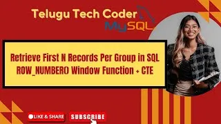 Thumbnail: SQL | first N records per group using using  ROW_NUMBER() Window Function and CTE