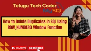 Thumbnail: Delete Duplicates in SQL Using ROW_NUMBER() | Step-by-Step Guide