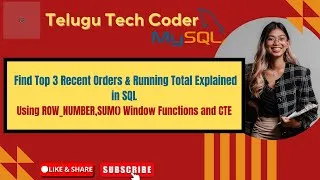 Thumbnail: Mastering ROW_NUMBER & SUM Window Functions in SQL using CTE | Complete Tutorial with Examples