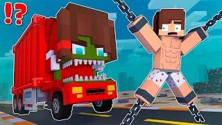 Thumbnail: MAIZEN : JJ vs Cursed JJ Sister ZOMBIE Truck - Minecraft Animation JJ & Mikey
