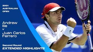 Thumbnail: Andrew Ilie v Juan Carlos Ferrero Extended Highlights | Australian Open 2001 Second Round