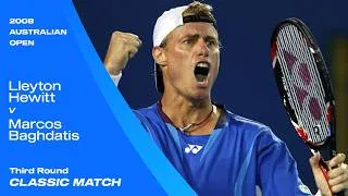 Thumbnail: Lleyton Hewitt v Marcos Baghdatis Classic Match | Australian Open 2008 Third Round