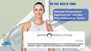 Thumbnail: Marketa Vondrousova receives a four year ban from professional tennis as reported by the ITIA